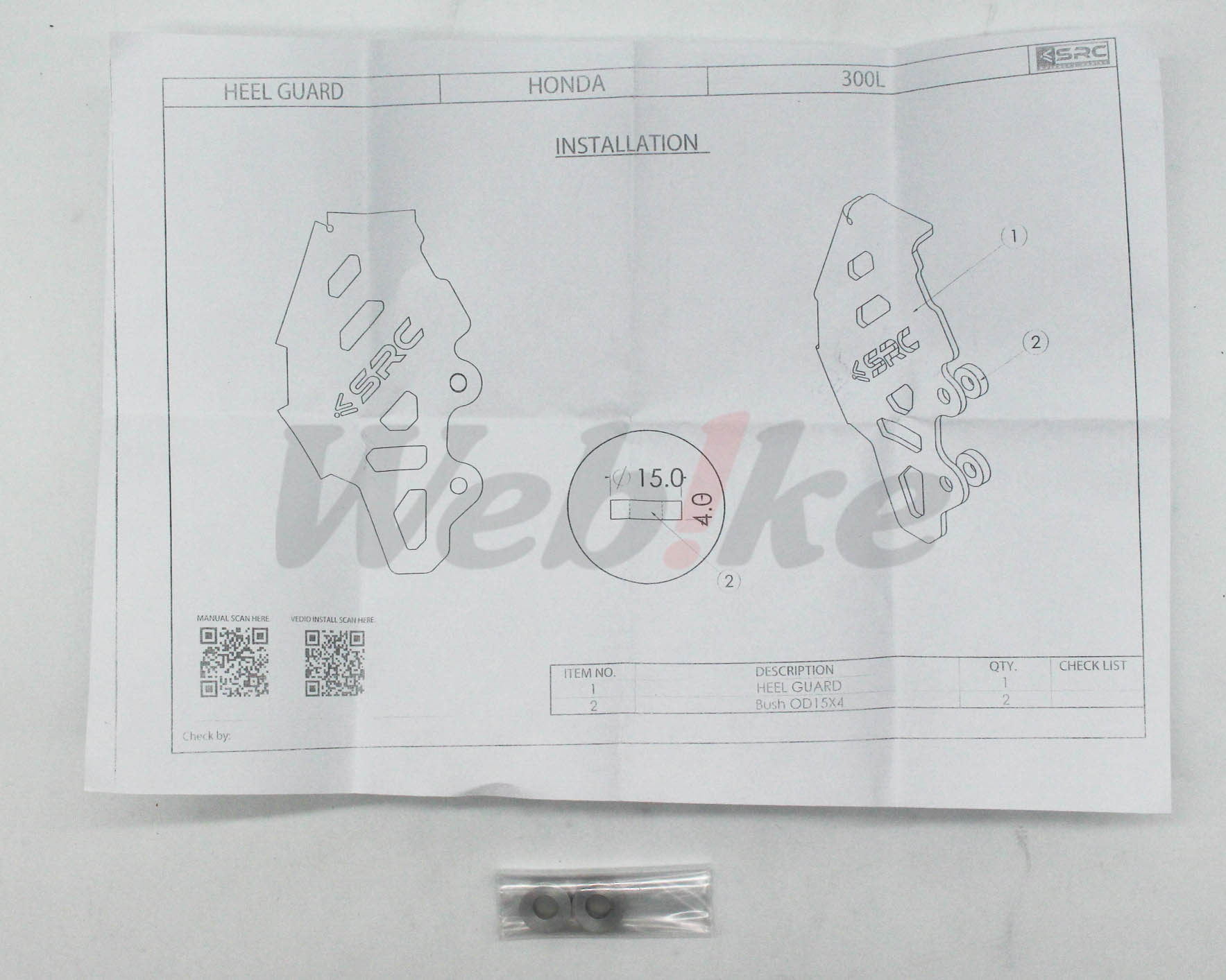 REAR COVER PUMP BRAKE CRF300L/CRF300RALLY_說明書