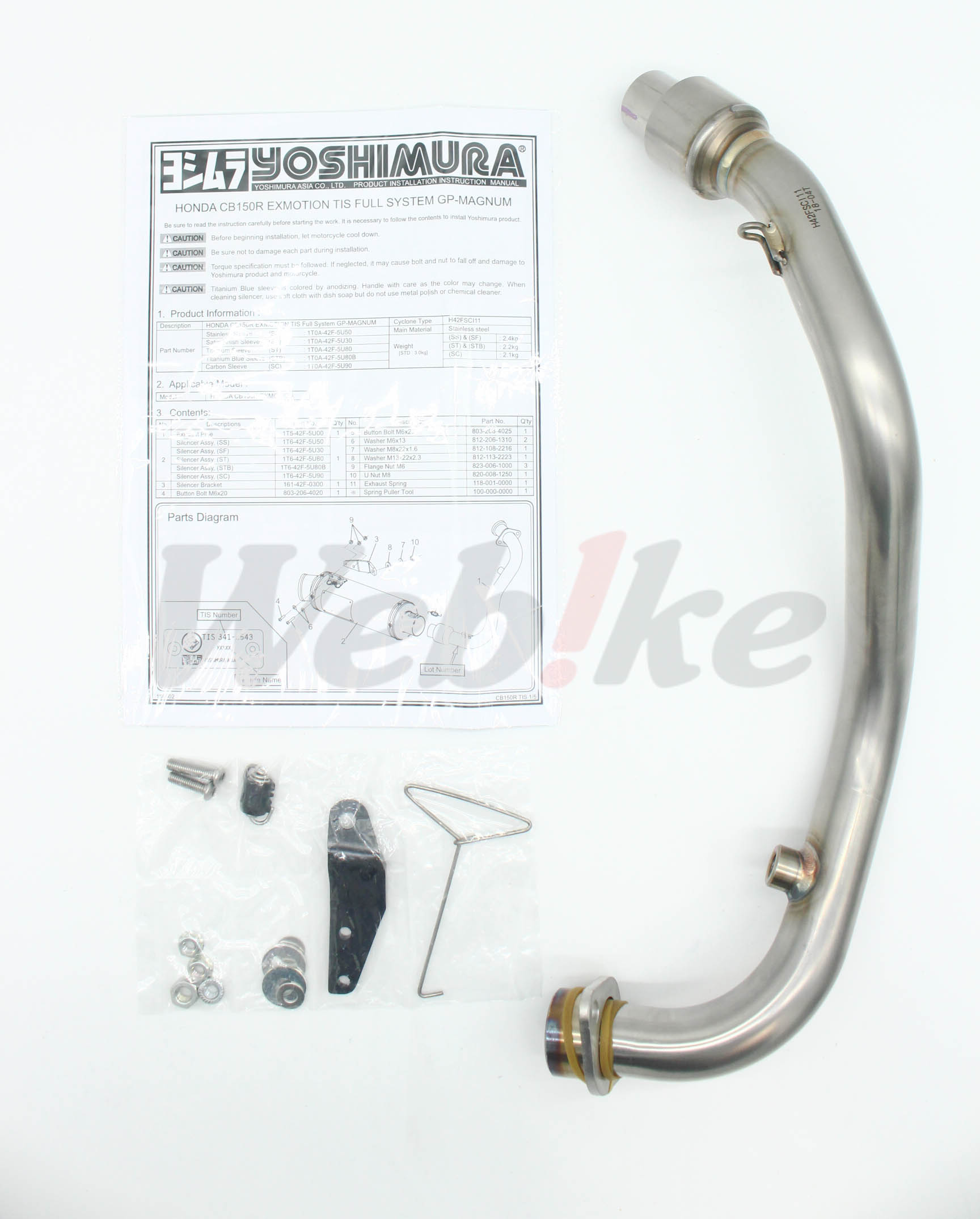 GP-MAGNUM 全段排气管 CB150R (17-)【非认证管、需自主送验】_配件