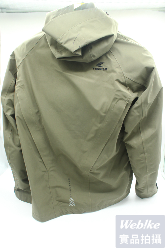 RSJ324 五件式護具 防水透氣連帽防摔衣 (卡其) DRYMASTER_特寫