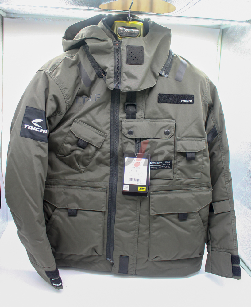 RSJ726 五件式护具 全季节连帽防摔衣 (深卡其)_全景