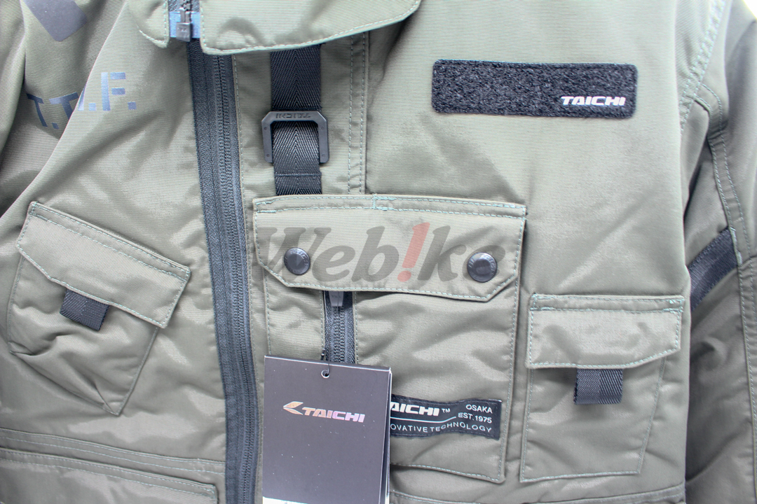 RSJ726 五件式护具 全季节连帽防摔衣 (深卡其)_特写