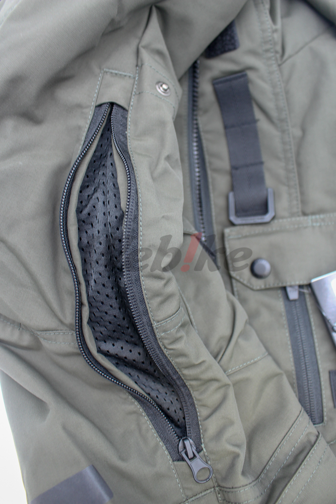 RSJ726 五件式护具 全季节连帽防摔衣 (深卡其)_特写