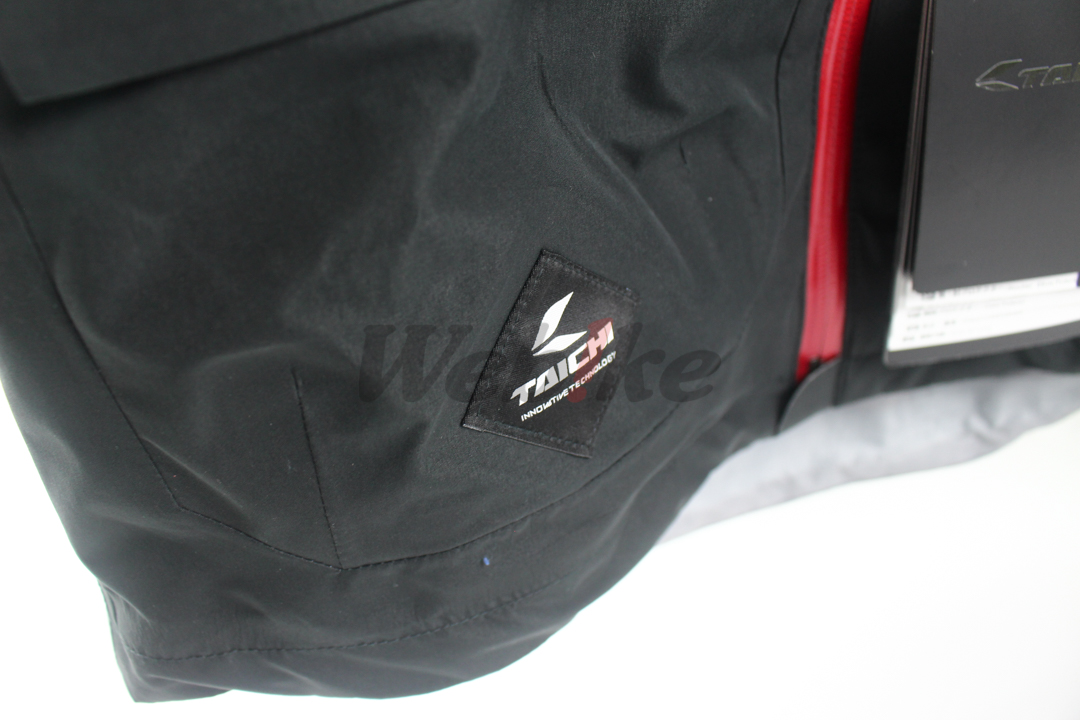 RSJ324 五件式护具 防水透气连帽防摔衣 (黑/红) DRYMASTER_特写