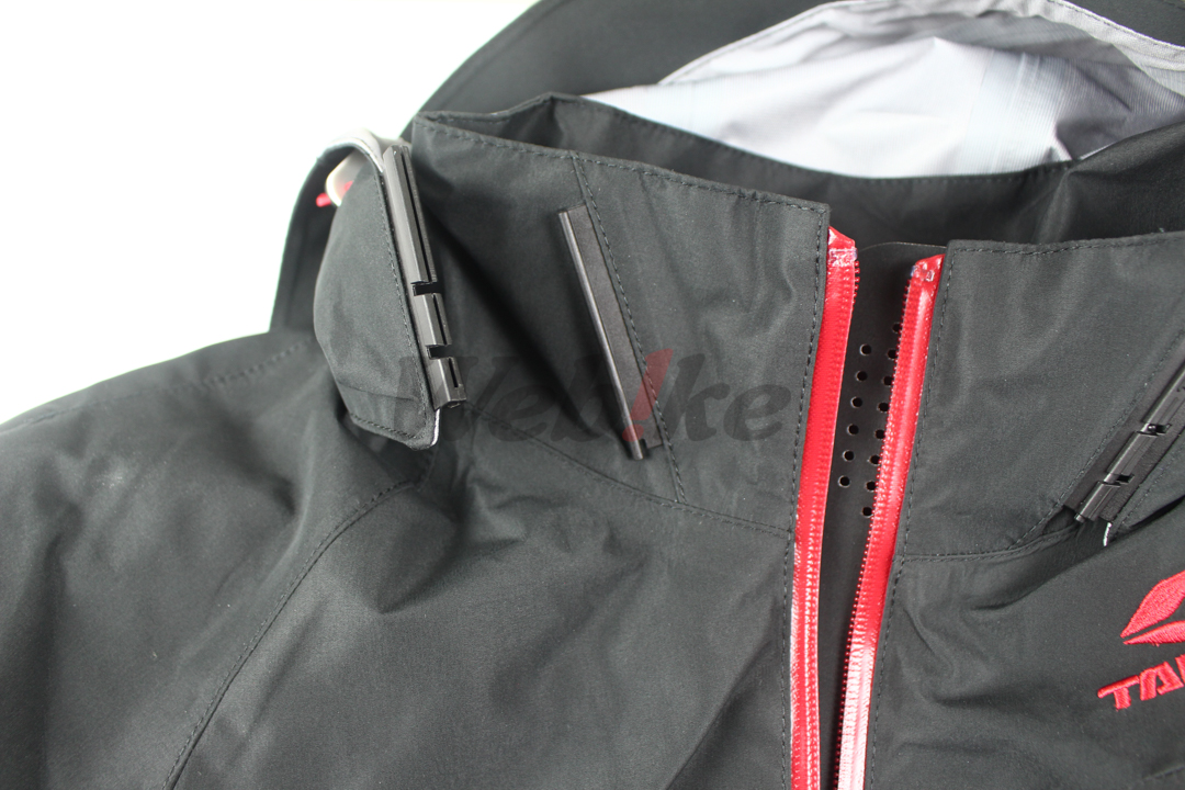 RSJ324 五件式护具 防水透气连帽防摔衣 (黑/红) DRYMASTER_特点