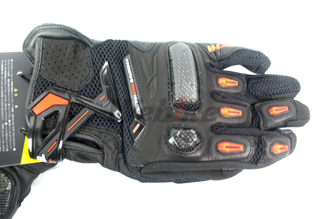 RST442 碳纤维护具 网格透气防摔手套 (黑/蓝)_特写