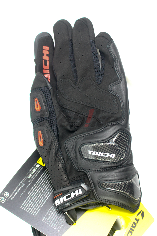 RST442 碳纤维护具 网格透气防摔手套 (黑/蓝)_特写