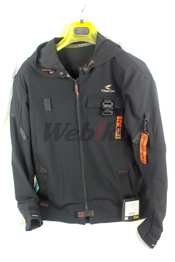 RSJ335 五件式護具 快乾連帽防摔衣 (黑)_全景