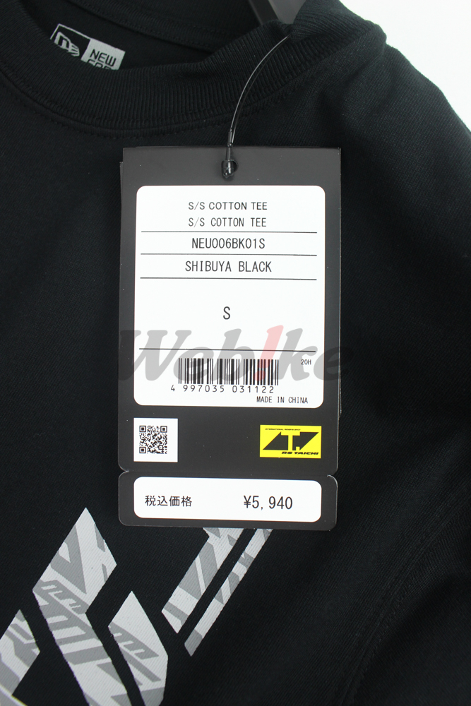 NEU006 纯棉 短袖T恤 (SHIBUYA黑)_标签