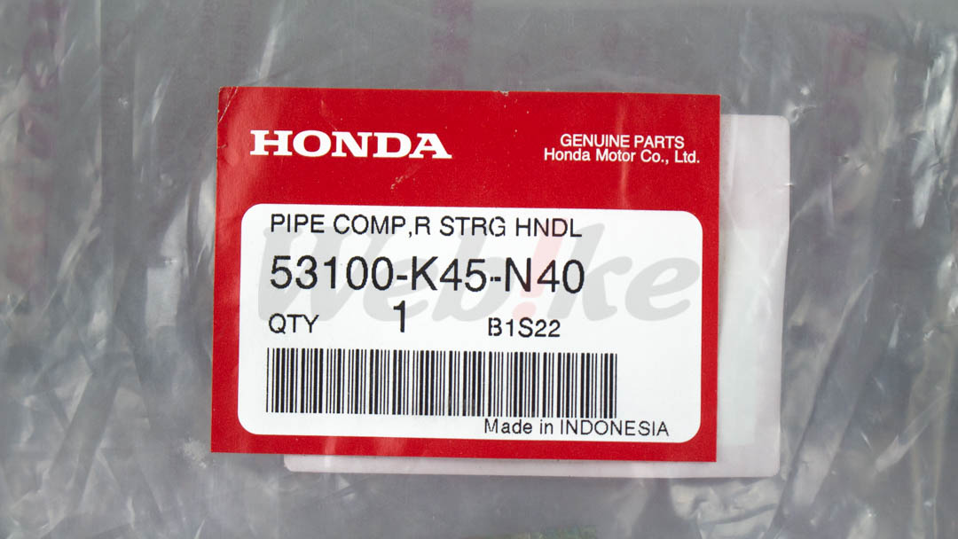 右把手【PIPE COMP,R. STEERING HANDLE 53100-K45-N40】_标签