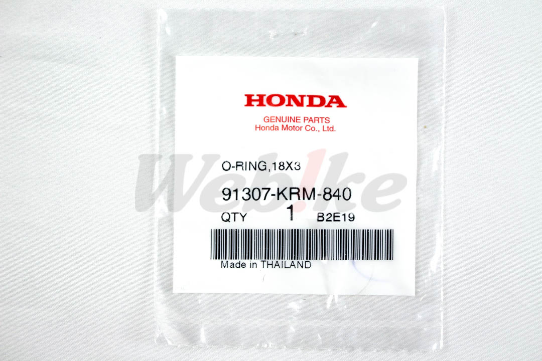 O-Ring, 18X3 91307-Krm-840_標籤