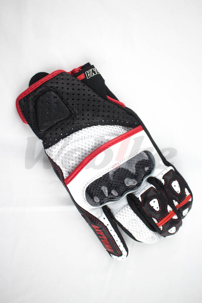 HBG-053 碳纤维护具 SPORTS 网格防摔手套 (黑/白/红)_特写