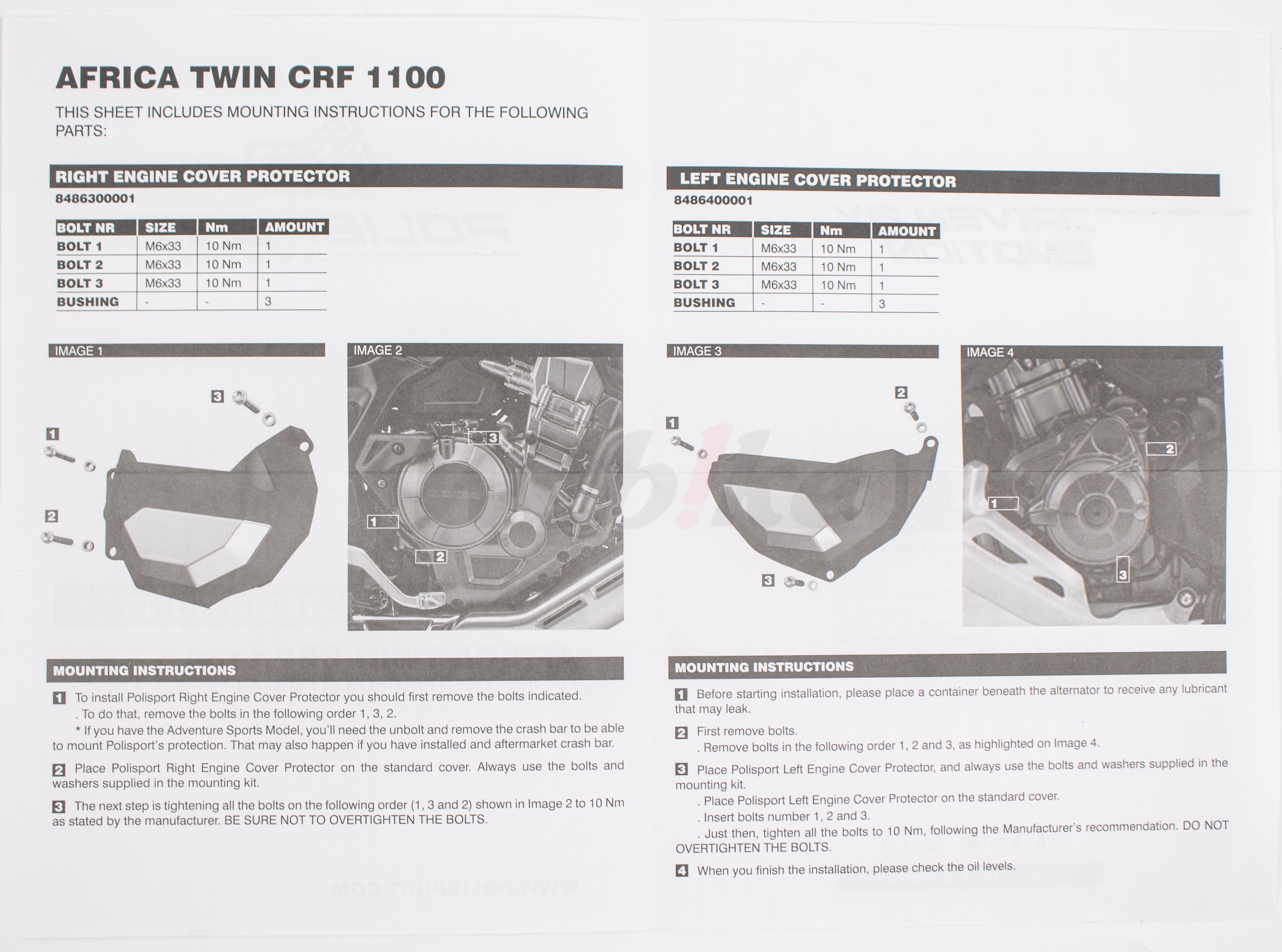 Engine Protector Cover Kit_说明书 Engine Protector Cover Kit_说明书
