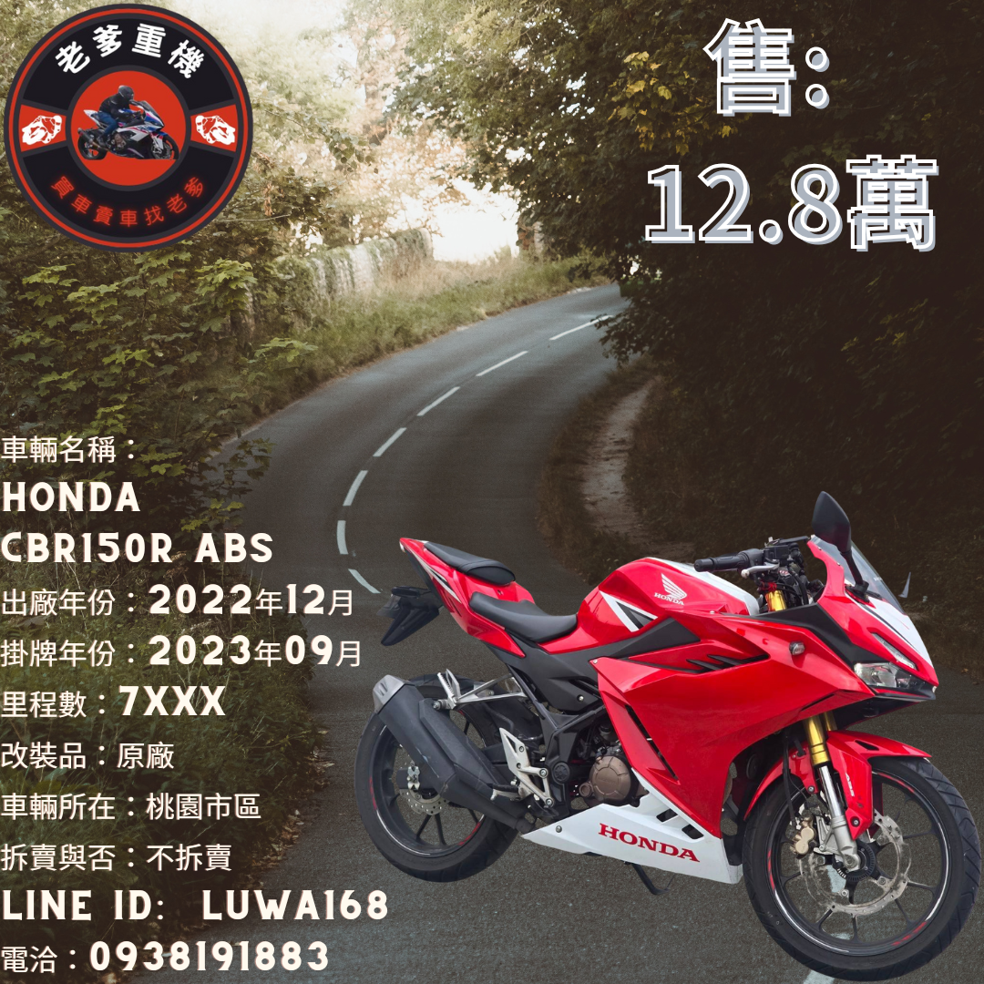 HONDA CBR150R - 中古/二手車出售中 [出售] 2022年 HONDA CBR150R ABS  | 老爹重機