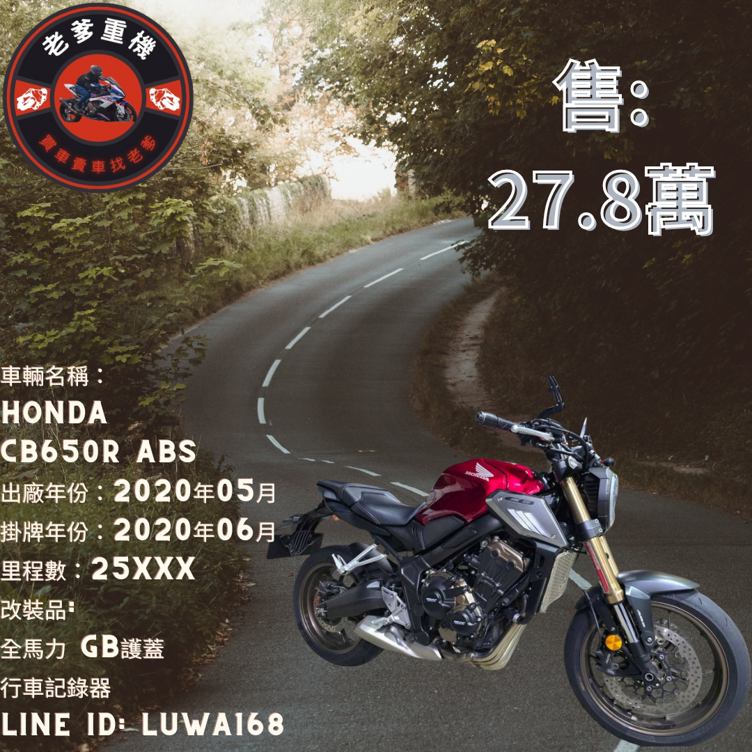 【老爹重機】HONDA CB650R - 「Webike-摩托車市」 [出售] 2020年 HONDA CB650R ABS