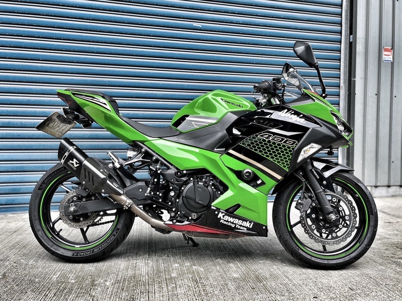 KAWASAKI NINJA400 - 中古/二手車出售中 碳纖維排氣管 WH!Z腳踏後移 行車記錄器 超多改裝 小資族二手重機買賣 | 小資族二手重機買賣