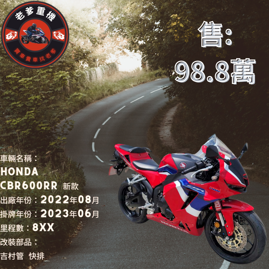 【老爹重機】HONDA CBR600RR - 「Webike-摩托車市」 [出售] 2022年 HONDA CBR600RR 新款