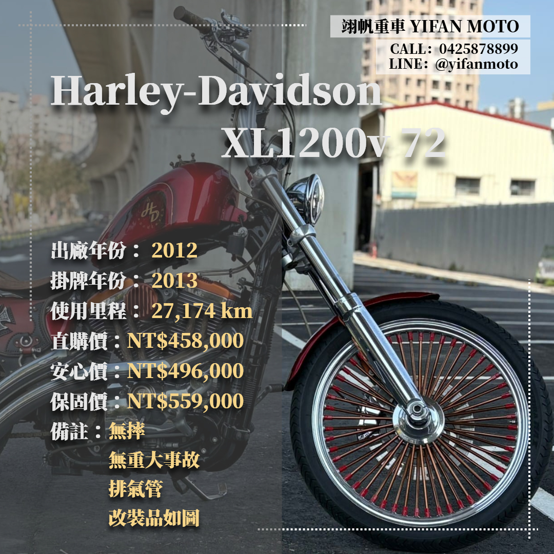 【翊帆國際重車】HARLEY-DAVIDSON XL1200V - 「Webike-摩托車市」