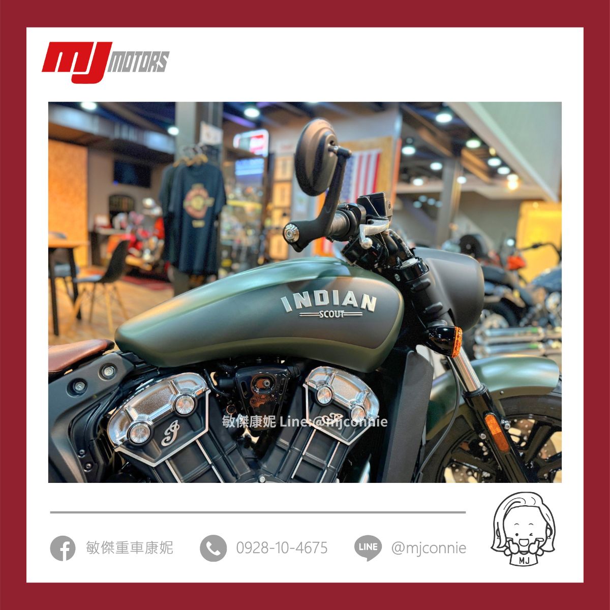 INDIAN MOTORCYC Scout Bobber新車出售中 『敏傑康妮』Indian Scout Bobber 現在購車有零利率、有四萬贈品、有行車記錄器 再抽輪胎 價格依內容為主 | 敏傑車業資深銷售專員 康妮 Connie