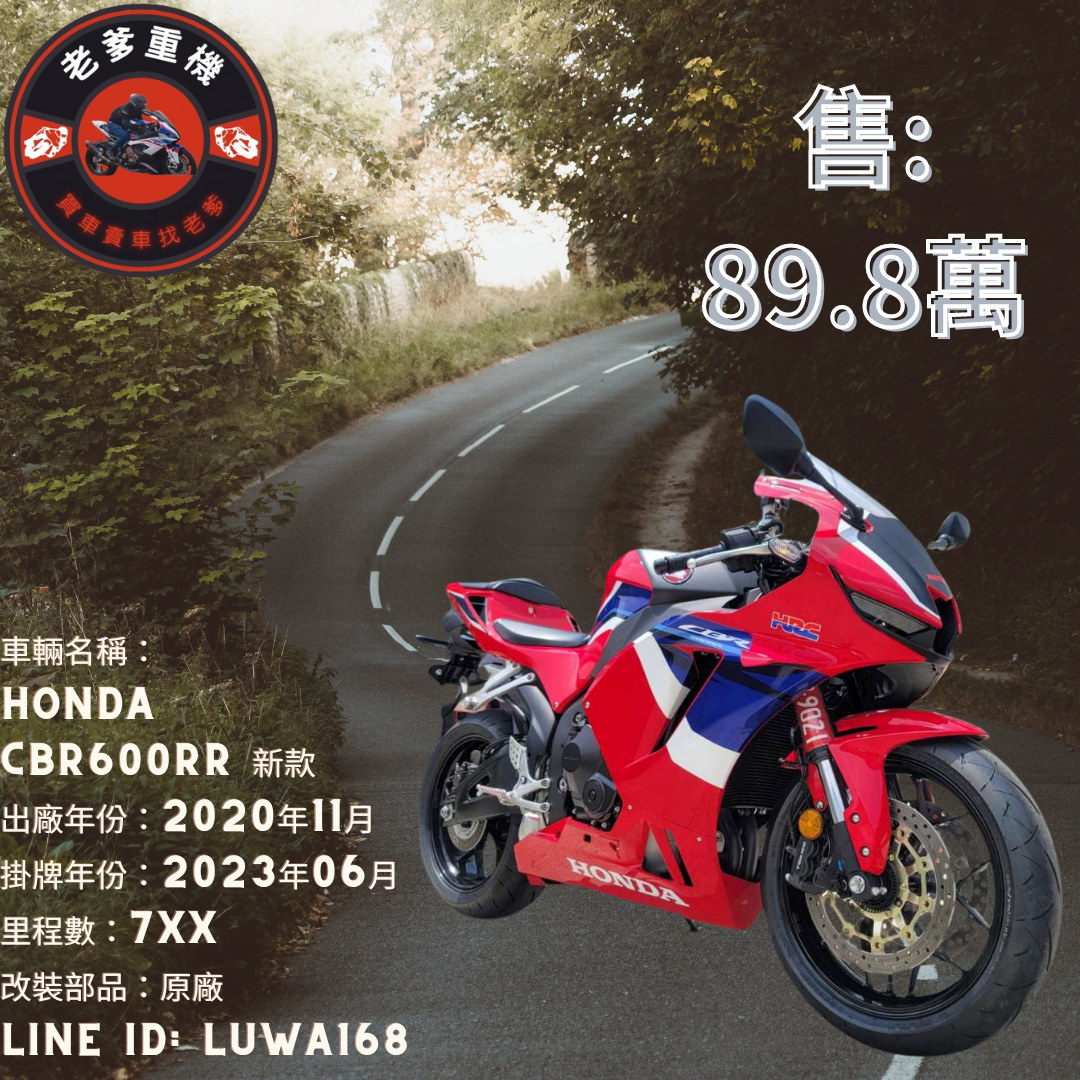【老爹重機】HONDA CBR600RR - 「Webike-摩托車市」 [出售] 2020年 HONDA CBR600RR 新款