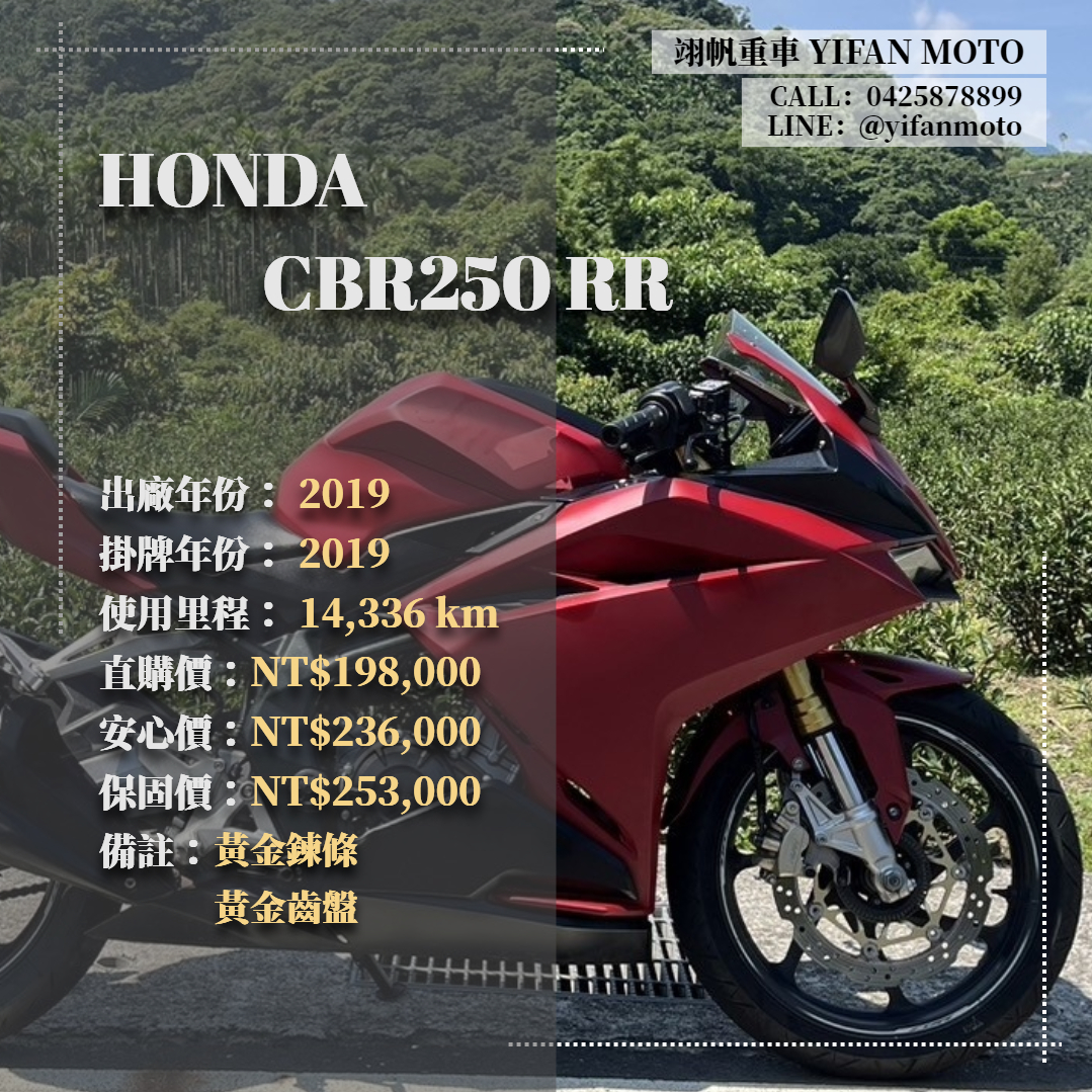 【翊帆國際重車】HONDA CBR250RR - 「Webike-摩托車市」 2019年 HONDA CBR250RR/0元交車/分期貸款/車換車/線上賞車/到府交車