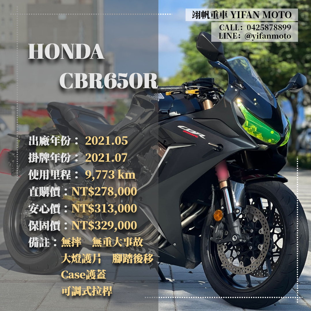 HONDA CBR650R - 中古/二手車出售中 2021年 HONDA CBR650R/0元交車/分期貸款/車換車/線上賞車/到府交車 | 翊帆國際重車