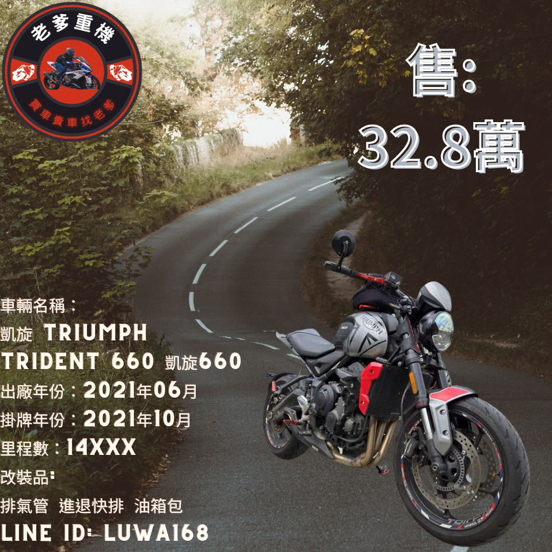 【老爹重機】TRIUMPH Trident 660 - 「Webike-摩托車市」 [出售] 2021年 凱旋 TRIUMPH Trident 660 凱旋660