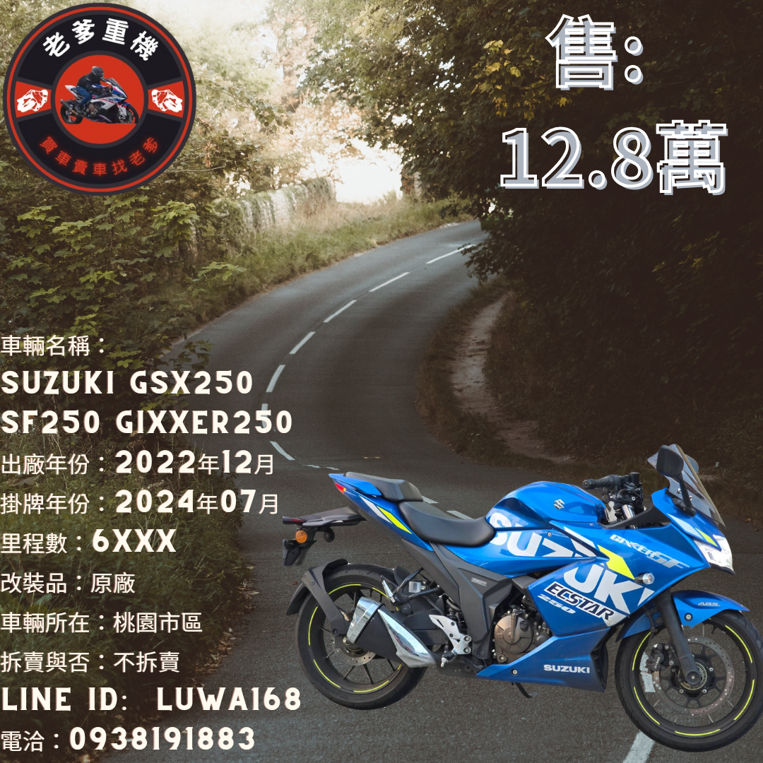 SUZUKI GSX250 - 中古/二手車出售中 [出售] 2022年 SUZUKI GSX250  SF250 GIXXER250 | 老爹重機