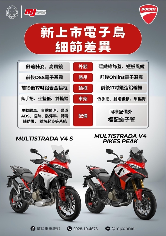 DUCATI Multistrada V4 S新車出售中 『敏傑康妮』Ducati Multistrada PP 電子鳥Multistrada V4S 我們都有好車 來滿足您的使 | 敏傑車業資深銷售專員 康妮 Connie