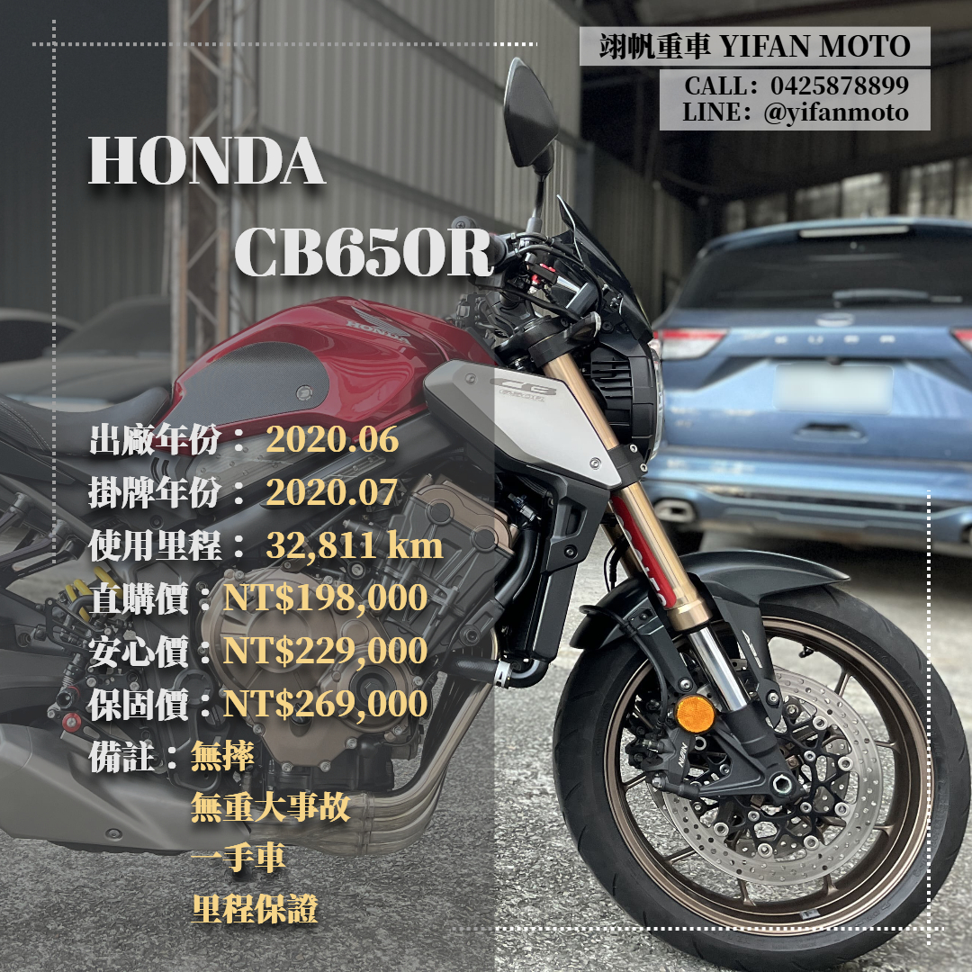 【翊帆國際重車】HONDA CB650R - 「Webike-摩托車市」 2020年 HONDA CB650R/0元交車/分期貸款/車換車/線上賞車/到府交車