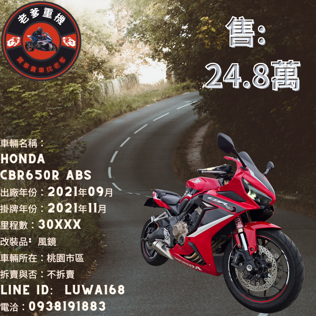 【老爹重機】HONDA CBR650R - 「Webike-摩托車市」 [出售] 2021年 HONDA CBR650R ABS