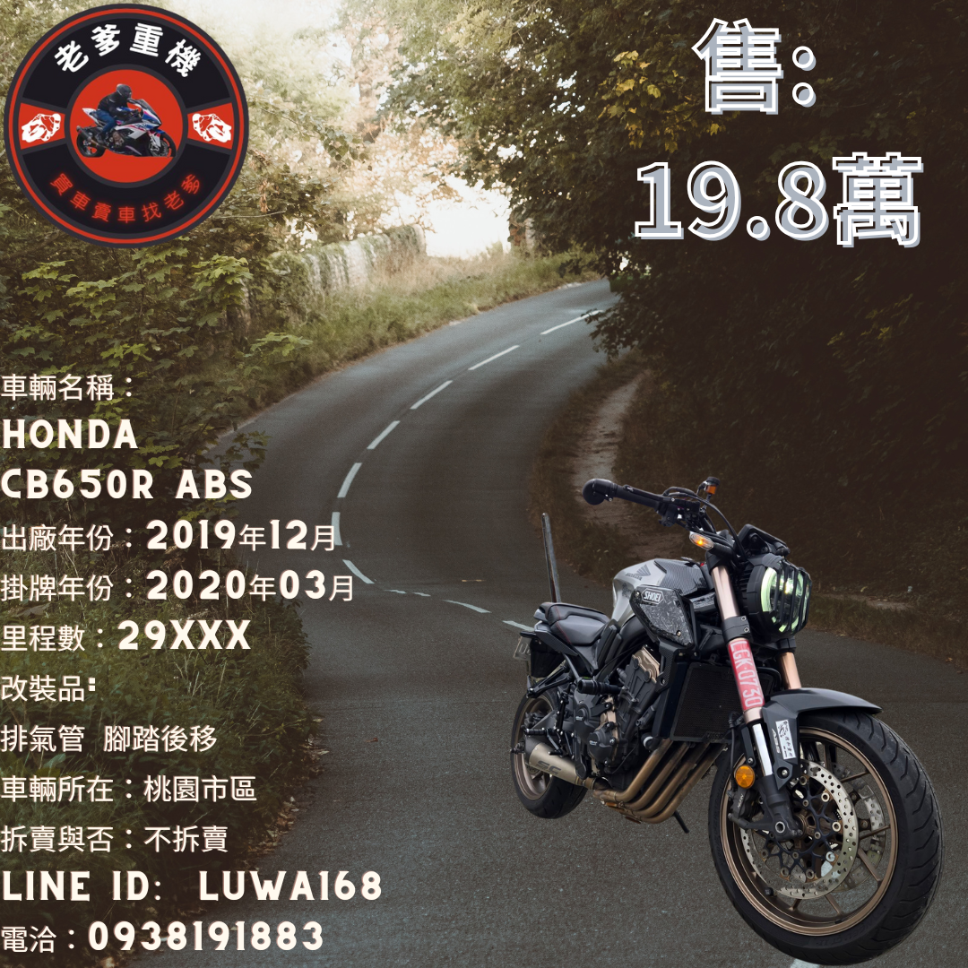 【老爹重機】HONDA CB650R - 「Webike-摩托車市」 [出售] 2019年 HONDA CB650R ABS