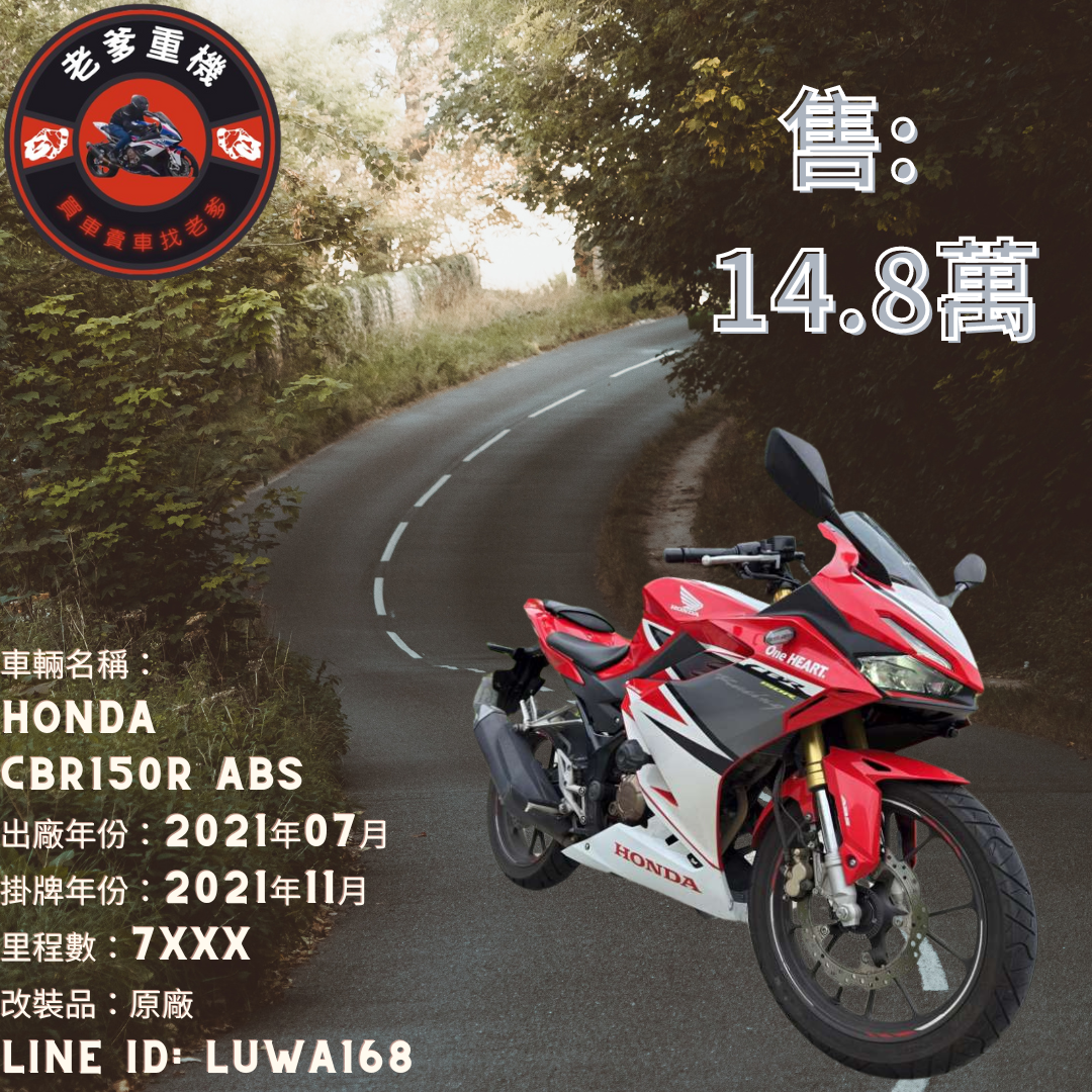 HONDA CBR150R - 中古/二手車出售中 [出售] 2021年 HONDA CBR150R ABS | 老爹重機