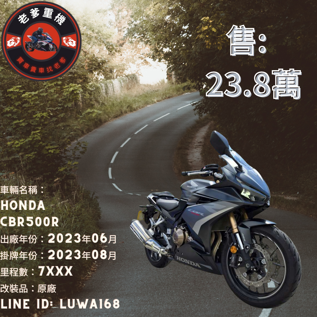 【老爹重機】HONDA CBR500R - 「Webike-摩托車市」 [出售] 2023年 HONDA CBR500R