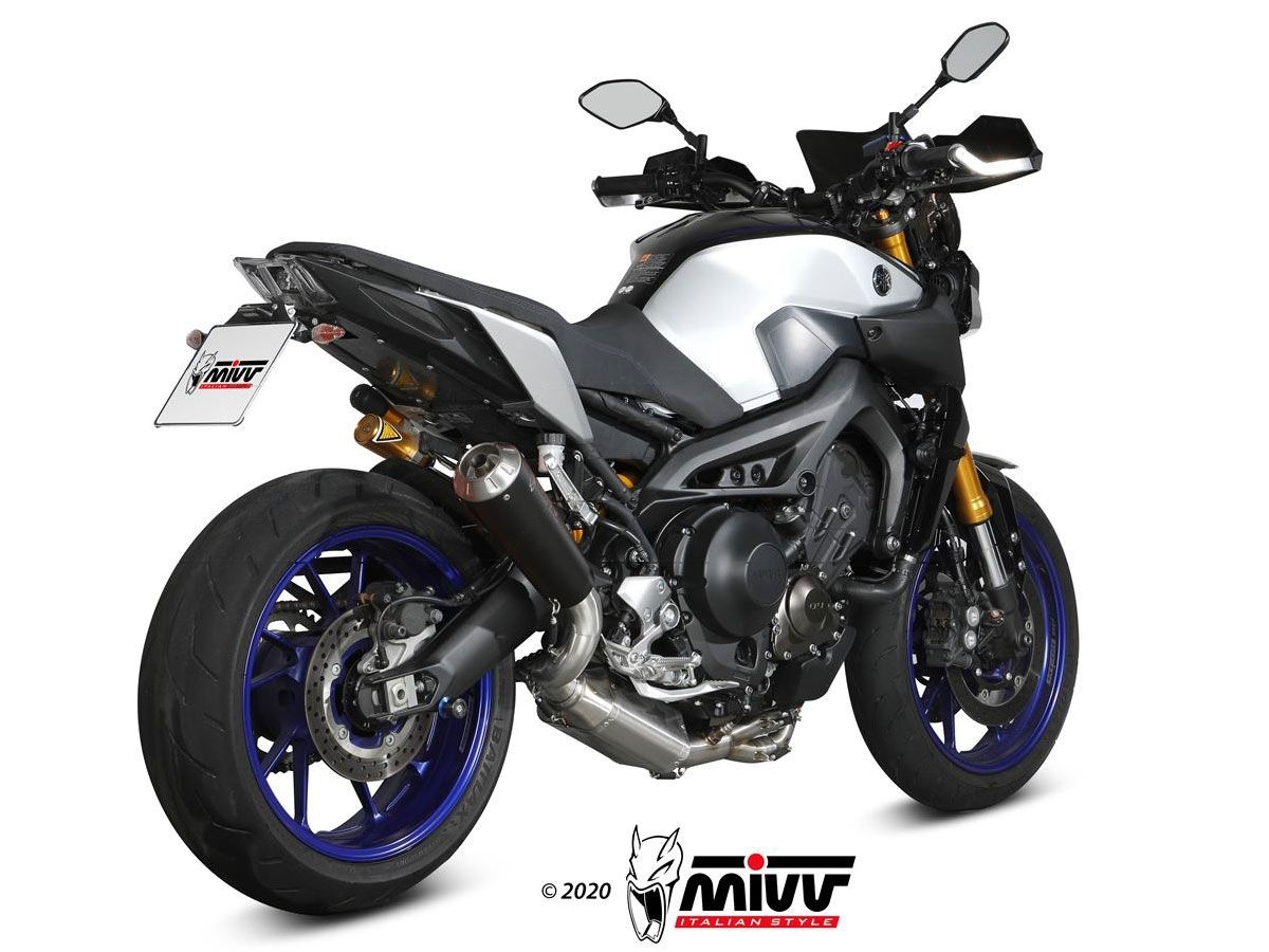 MIVV 全段排氣管X-M1 黑色不鏽鋼Yamaha MT-09 / FZ-09 2013-2020 (Y.060.LC4B)| Webike摩托百貨