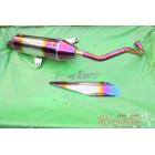 【KC】All cars／Stainless T.I.G Welding Exhaust +Front and Rear Pipe Stainless Burn Color+Stainless Burn Color Heat shield| Webike TW