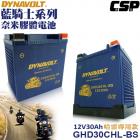 【藍騎士】膠體電池 GHD30CHL-BS (哈雷專用)