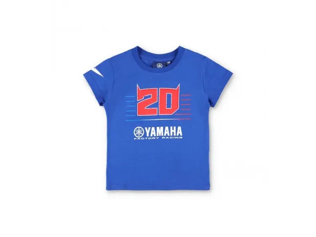 T-shirt Enfant Officiel Fabio Quartararo MotoGP - Numéro 20, 100% Coton, Manches Courtes