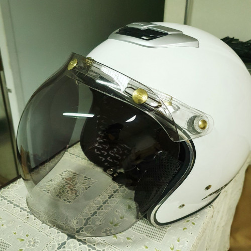 使用心得 Feture Helmet 銅製黃金色釦鐶pp 風鏡 淡茶色